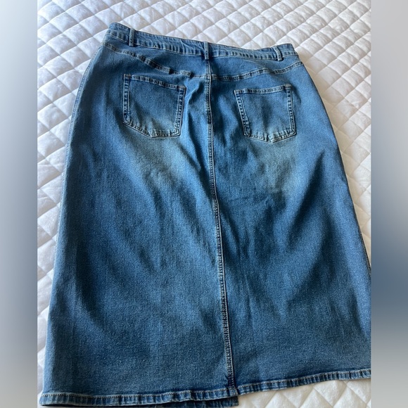 Polagram Blue Denim Midi Skirt - Picture 9 of 9